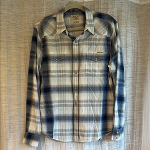 Men’s Lucky Brand Blue and White Plaid Shirt
